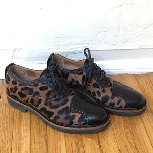 Dries Van Noten Leapord & Black Leather Loafers